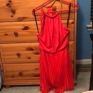 Bebe flowy satin dress